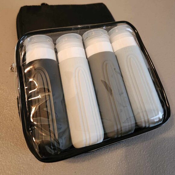Travel Pack - Quatish Laundry Bag + 4 pack travel size containers in pouch NEW - Picture 1 of 7